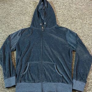 Tracksuit Dark Gray Zip-Up Hoodie with Pockets Size M